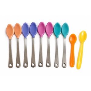 Munchkin Baby Spoons Infant 8pc Lot Multicolor Soft Tip Stainless Steel Plastic